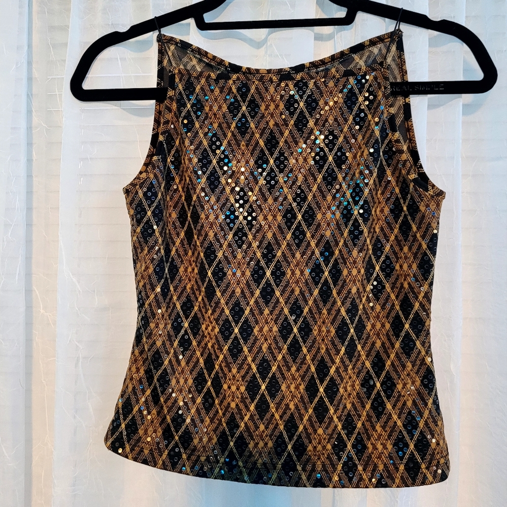 Express womens sequences top size small.
